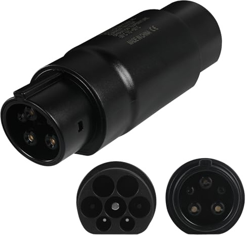 AOHEWEI Adaptador de Carga EV Tipo 2 a Tipo 1, Adaptador de Cable de Cargador de automóvil IEC62196 a SAE J1772 de 230 V 32 A, Cable de Carga EV Tipo 2 o Cargador a vehículo eléctrico Tipo 1