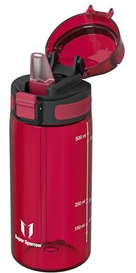 Super Sparrow Water Bottle - 500ml - TouchSip Bottle - BPA-Free, Non-Toxic, Eco-Friendly - Straw Tritan Bottles for Kids, Sports, Outdoors, Camping, Travel