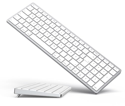 Yivandi Drahtlose Bluetooth-Tastatur für Apple Mac OS – QWERTZ Layout, Scherentasten für präzises Tippen, Wiederaufladbarer Akku, Extra-Lange Betriebszeit, Kompatibel mit iMac/MacBook Pro/Mac mini