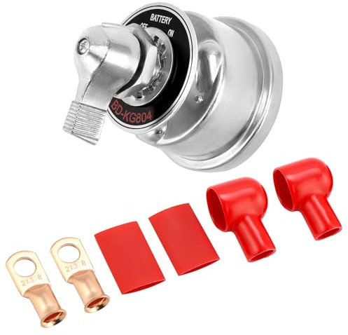 QWORK® Interruttore Stacca Batteria 12V-48V - 300A Continua/1000A Intermittente - per Camper, Yacht, Veicoli Pesanti