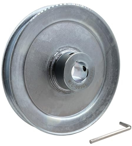 Saelno AB600-7/8 Single Groove Web Sheaves,v velt Pulley 7/8 inch bore 6 OD,Motor Pulley Carbon Steel for A B 5L 4L V-Belts