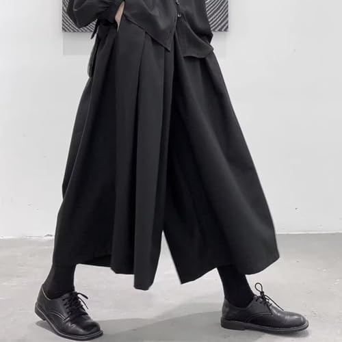 VRTYVEYBB Harem Pants - Pantaloni da uomo Harajuku, kimono samurai, casual, larghi, stile cinese, Hanfu Tang, uniformi