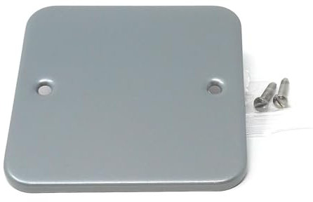 1pcs. Single Gang Metal Clad Blanking Plate – Durable Wall Faceplate Cover for Electrical Sockets with Screws Included (80x80x4mm)