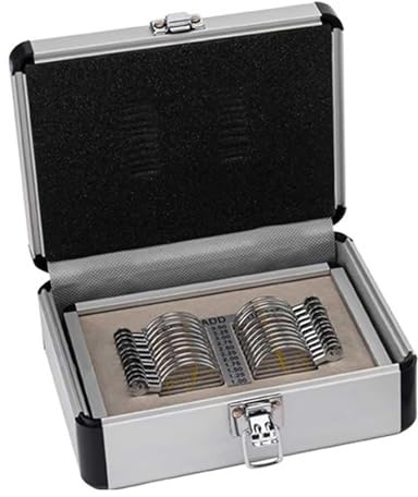 MObyat Kit de 22 lentilles progressives optiques avec étui en Aluminium, Joint élargi, Accessoires Professionnels pour Tests d'acuité visuelle.