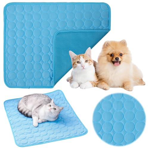 Hundekühlmatte Selbstkühlend 100x75cm | Selbstkühlende Hundematte | Kühlmatte Bett Für Hunde Katze Selbstkühlend | Waschbare Kühlendes Hundebett | Kühldecke Kühlend Hund Für Haustiere Sommer