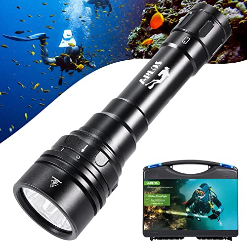 APLOS AP150 - Luz de buceo - 15000 lúmenes, resistente al agua hasta 150 m, potente linterna de buceo