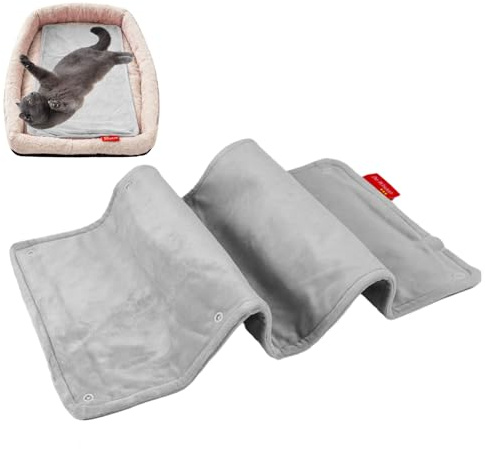 FmtwPhn Elektrisches Heizkissen, 60x30cm Wärmekissen, Katzen Heizmatte, Heizmatte Wiederaufladbar, wasserdichte Matte Für Kätzchen Welpen Indoor Katzen Haustiere Männer Kleine Hunde Frauen Winter
