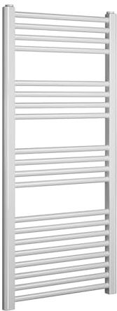 Inbagno Termoarredo Scaldasalviette Verticale in Acciaio Bianco – L 65 X H 118 Cm – Interasse 60 Cm – 20 Tubi – Potenza 734 W