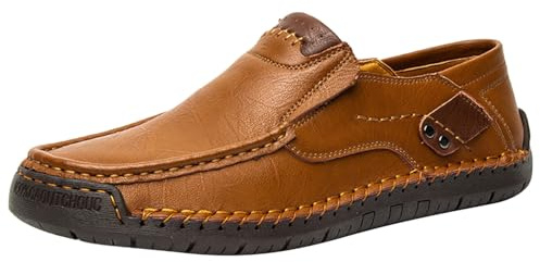 Slipper & Mocassini da uomo, Loafers Scarpe da tuta, scarpe basse, leggere, Moccasins Penny Loafer Mokkasin, scarpe da lavoro, scarpe basse, colore giallo, 40