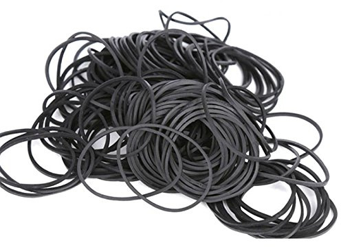 Hamosky Rubber Band Paper Bills Dollars Money Elastic Stretchable Bands 500Pcs (Black)