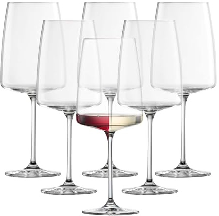 ZWIESEL GLAS Sensa Bordeaux Red Wine Glass (Set of 6), Wine Glasses for Red and White Wine, Dishwasher-Safe Tritan Crystal Glasses, Made in Germany (22 Ounce)