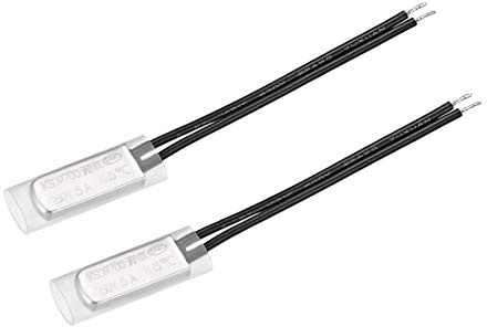 sourcing map KSD9700 Thermostat, 45℃ Schließer Temperaturschalter Thermoschalter, N.O 5A Metall Temperaturregler 2 Stück