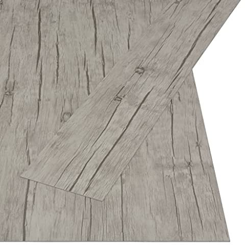 vidaXL PVC Laminat Dielen Selbstklebend Vinylboden Vinyl Boden Bodenbelag Fußboden Designboden Dielenboden Landhausdiele 4,46m² 3mm Eiche gewaschen