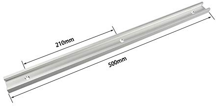 belupai 500mm T-Nut T-Spur Gehrungsschiene Spannvorrichtung Schlitz Gerade Kante Spannwerkzeug 30x12,8mm Führung Aluminiumlegierung T-Nut Spurweite für Holzbearbeitung Router Tischkreissäge