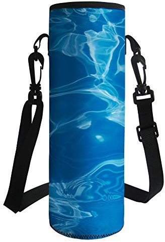 UOIMAG Sac à bouteille d'eau en néoprène avec bandoulière isotherme Grande taille 1 l