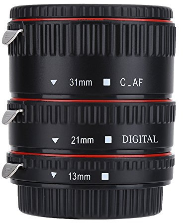 Yosoo Health Gear Autofokus Makro Verlängerungsringsatz Mit 13Mm, 21Mm, 31Mm Abständen Für Ef/Ef S Bajonett Anschlüsse An DSLR Kameras Wie Die 5D Serie Präzise Fokussierung Und Hochwertige Optik