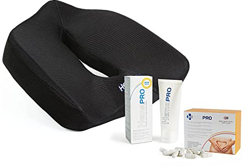 HemaPro Cojin Alivio de Las hemorroides + Cápsulas preventivas + Crema para Las molestias (4)