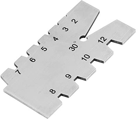 Schraubgewindelehre, 30 Grad Tr Typ Edelstahl 2-12 mm Schleiflehre Inspektionswerkzeug