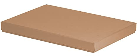 Rössler Geschenkbox mit Deckel für DIN A4 | Box mit Deckel | Geschenkbox Geburtstag | Karton mit Deckel | Geschenk Box | Geschenkkarton mit Deckel | Maße: 225x325x30mm | Farbe: Braun | Kraft | Geschenkkarton mit Deckel für Geschenke, Gutscheine, Dokumente und Aufbewahrung