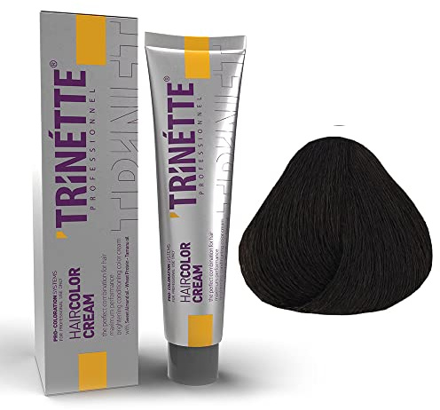 Trinette Professionelle No 6.3 Mörk Guldblond Permanent Hårfärg Kräm 100 ml – Varma Gyllene Färgresultat, Lysande Reflexer, Hög Täckning, Långvarig Salongskvalitet