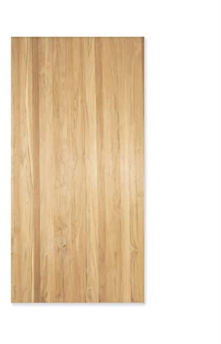 BioMaderas Plateau de table en teck massif 40 mm d'épaisseur/plan de travail/plateau de meubles/étagère/découpé/FSC® 100 % continu