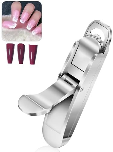 Falsche Acryl-Nagelknipser,Tragbar Edelstahl Nagelspitzen Schneider,Professionelle kunstnagelknipser,Trimmer für Kunstnägel Gelnägel,Nagelstudio & Privatgebrauch