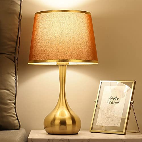 Mengjay Lámpara de Mesa E27 Lampara de Mesita de Noche,Lámpara Escritorio, Escritorio Diseño de Tela Clasico Vintage,Lámparas para estudio, dormitorio, oficina, mesa de café etc (B)