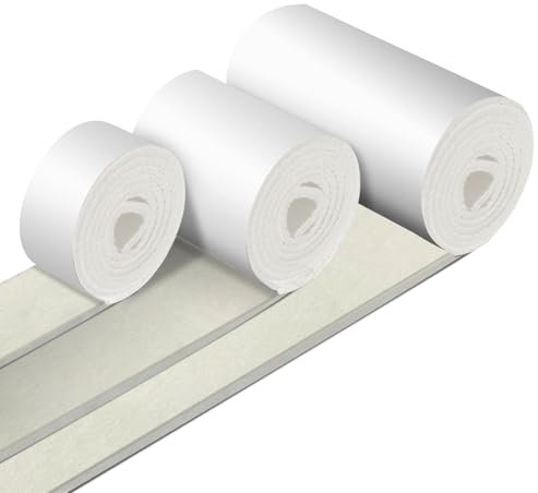 teeppo Furniture Pads Floor Protectors, Felt Pads for Furniture Feet 3x1M(10cm + 5cm + 2cm), Chair Leg Floor Protectors with 4mm Thick, Self-Adhesive, Anti-Scratches and Reduce Noise, White