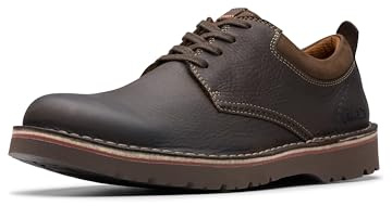 Clarks Collection Men's Eastridge Low Oxford, Dark Brown Leather, 9 Medium US