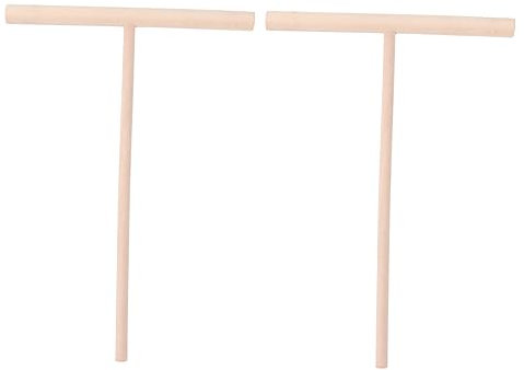 ABOOFAN Strumenti per Crepes in Legno 2 Pezzi, Spargitore per Pancake e Crepes, Utensili da Cucina Beige per Preparazione Professionale e Domestica