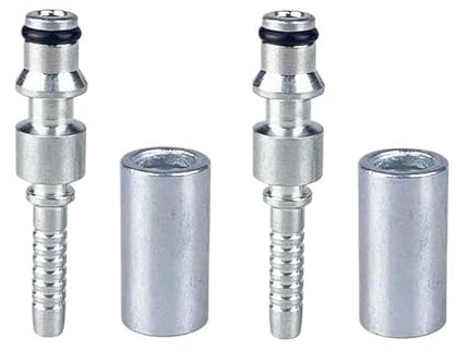 2PC High Pressure Washer Hose Fitting Connector Pipe Tip Repair Connector Adaptor for Karcher K Hose Plug Fitting with Sleeve(Color:2 pcs D)