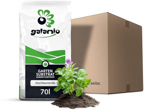GALAMIO Hochbeeterde Erde Gartenerde Universalerde Blumenerde Pflanzerde Gemüseerde Premium Profi Kultursubstrat 70l Sack / 1 Karton Paligo