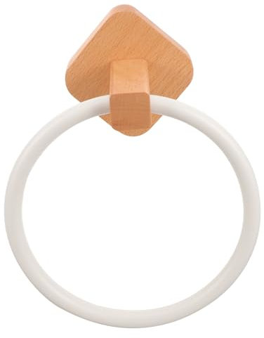 Hoement Handtuchhalter Für Badezimmer Holz Handtuchring Geschirrtuchhalter Waschlappenhalter Handtuchaufhänger Platzsparend Und Praktisch