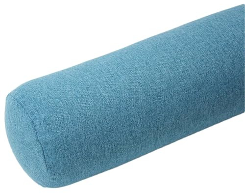 AQIGR Kissenrolle Nackenkissen Nackenrollenkissen Kissen Rolle, Unterstützung Rückenkissen Bolster Kissen für Hals, Beine, Rücken, Bett(Peacock Blue,20x100cm)