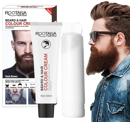 60 Ml Bartfärbemittel Haarfärbegel Herren Bartfärbemittel Zum Kaschieren Grauer Haare Natur Schwarz Brauns Bartpuder Für Einen Volleren Bartverdicker Zum Bart Färben