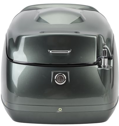 UPALDHOU Motorrad Gepäck Box, 38L Motorrad Top Box Retro Wasserfestes Trunk Gepäck Top Case Universal Fit für Elektrische Roller (Ti-Farbe)