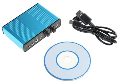 ULIJTH Carte son externe 5.1/7.1 6 canaux Surround USB adaptateur avec SPDIF Digital pour jeux/musique théâtre
