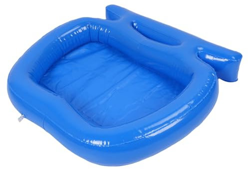 Bacino del Bagno dei Piedi Gonfiabile, Grande Capacità con Fondo Antiscivolo, Vasca di Lavaggio a Immersione Portatile per Piscina, Vasca di Lavaggio a Piedi Scala Piscina