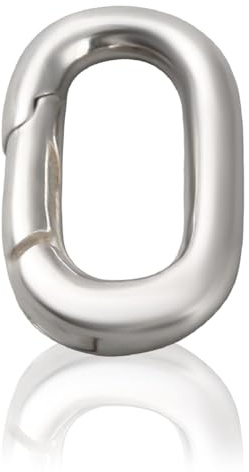 Beebeecraft 925 cierre de Resorte de Plata Esterlina con Forma Ovalada Mosquetón Conector Cerradura para Hacer Joyas Pulseras Y Collares