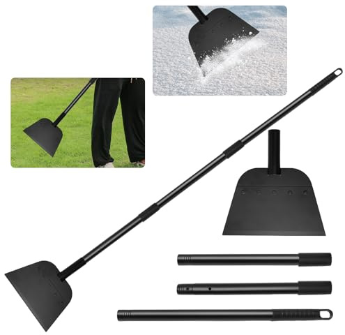 SDLDEER Pelle de jardin multifonctionnelle, outil de jardinage robuste, grattoir à long manche, pelle de nettoyage en plein air, sape de bordure de pelouse, grattoir de sol de terrasse, outil pour