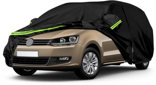 Vollgarage Autoabdeckung Ersatz für VW Sharan 2010-2023, Auto Abdeckplane Autogarage Autoplane Ganzgarage, Atmungsaktive Vollgarage Wasserdicht Reflexionsstreifen