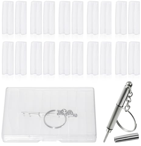 SPEEDWOX Flat Nose Plier Replacement Tips with Storage Box Screwdriver Pair of 10 Replacement Jaws for Flat Nose Pliers Nylon Jaw Jewelry Tool Replace Accessories Smooth Tips
