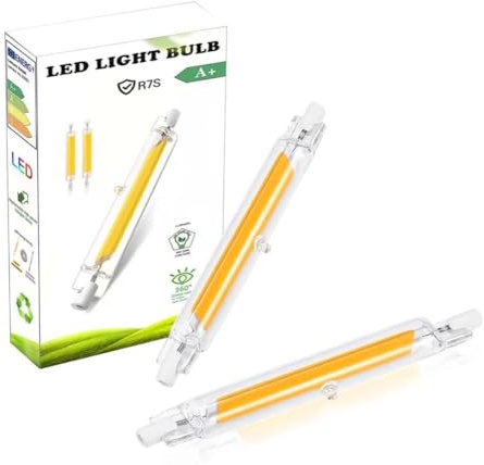 EIMOPE Ampoules R7S LED 78mm Dimmable 10w, Blanc Chaud, 3000K, 1000LM, 10W Équivalent à Ampoule Halogène 80w 100W, Sans Scintillement, Éclairage à Faisceau 360°, Lot de 2