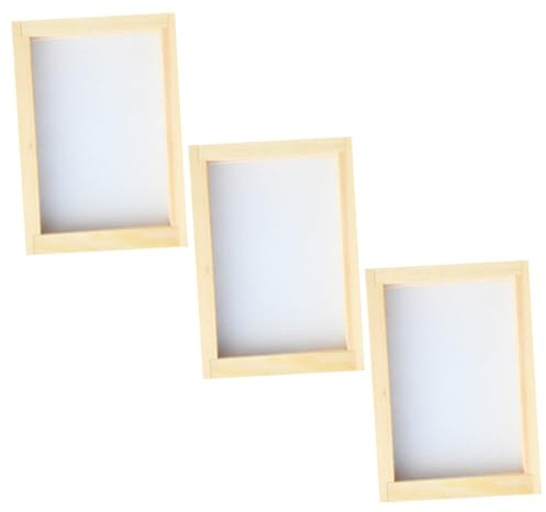 Veemoon 3 Stück Teiliges Holz papierherstellungsset mit Doppeltem Schöpfrahmen DIY Papierschöpfmold für Umweltfreundliches Bastelmaterial zur Papierherstellung und Handwerksförderung