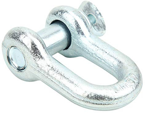 AUNMAS Grilletes de Elevación de 2 Uds, Grillete de Anillo D Marino de Acero de Aleación para Remolque, Rodamiento de Carga 2T, Fuerte Accesorio de Seguridad Antigrietas (2T)