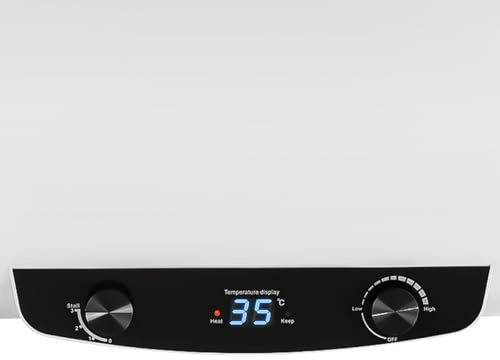 TFGXUE Scaldabagno elettrico da 70 l, 220 V, 2 kw, scaldabagno elettrico orizzontale con rubinetto e doccetta, protezione dalle perdite, pulsante di regolazione della temperatura