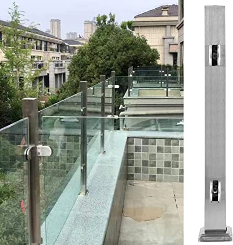 Heavy Duty 304 Stainless Steel Glass Railing Post - Durable Balustrade System for Decks, Stairs, Pools, and Balconies(Deep Coffee,Height 95cm)