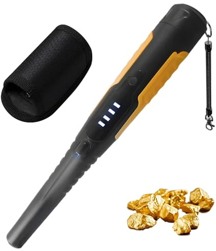 Bemonew Pinpointer Metal Detector Portatile con rilevamento a 360°, 3 modalità di avviso, Bacchetta Metal Detector Impermeabile IP68 per Caccia al Tesoro, Monete, Gioielli (Nero)