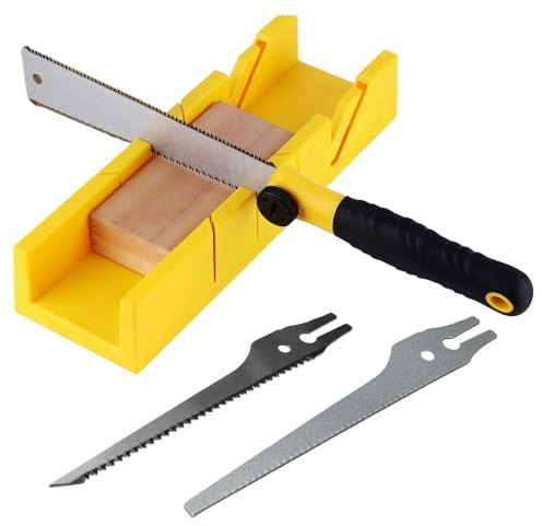 4 Pack Mitre Box and Saw Set: 45° 90° 135° Precision Cutting Angles
