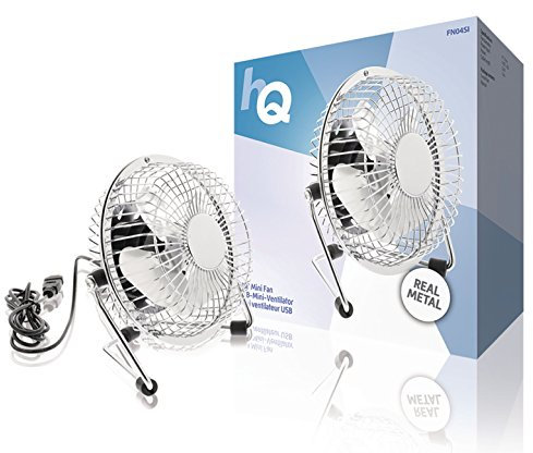Ventilateur de table 4 pouces 2.5 W Metal Argent